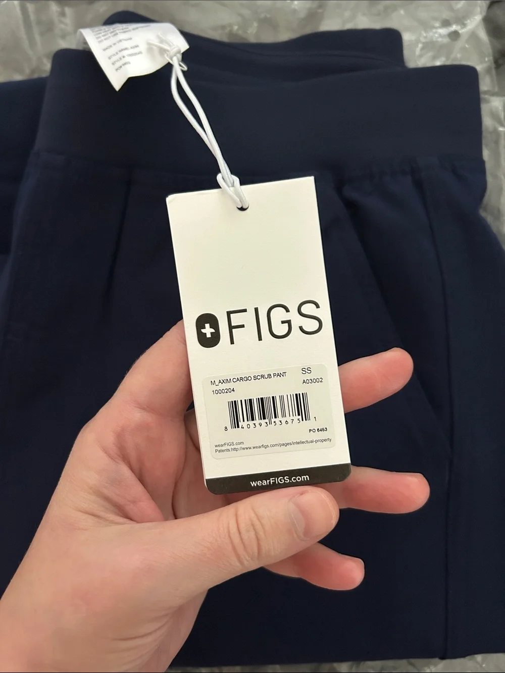 FIGS Axim Men's Navy Cargo Scrub Pants SML Short